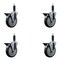 Service Caster 5'' Thermoplastic Rubber Swivel 1'' Expanding Stem Caster Set with Brake, 4PK SCC-EX20S514-TPRB-PLB-1-4 - alternate 1